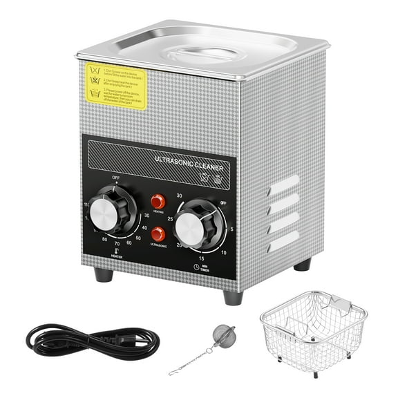 KFFKFF 2L Ultrasonic Cleaning Device with Heating Function, Timer & Basket, Advanced Digital Sonic Cavitation System, 60W Cleaning Equipment for Watches, Instruments, Eyewear