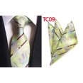 thumbnail image 1 of Juego de corbatas de seda tejida Paisley para hombre con bolsillo cuadrado formal, Tc09 Feliz Sencillez, 1 of 1