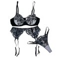thumbnail image 2 of Gibobby Lencería sexy para mujer Camisón de encaje para mujer, lencería sexy de encaje para novia(Negro, M), 2 of 5
