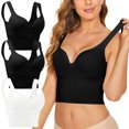 thumbnail image 3 of B91xZ Womens Bras No Underwire Comfort Full Coverage Large Bust High Impact Sports Bras,Multicolor L, 3 of 5