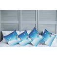 thumbnail image 2 of Ambesonne Christmas Throw Pillow Cover 4 Pack, Snowman Winter Stars, 24", Blue White, 2 of 7