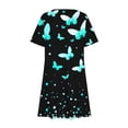 thumbnail image 4 of Vestido de Manga Corta para las Mujeres Casual Impreso Cuello Redondo, Vestido de las Señoras para la Primavera Y el Verano de Uso Diario, 4 of 9