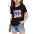 thumbnail image 2 of Odeerbi Chicos Niñas 4 de Julio Camiseta Manga Corta Bandera Americana Camiseta Gráfica, 2 of 6