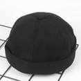 thumbnail image 3 of MESSUEN Brimless Hat No Brim Hats for Men Brimless Caps for Men Color Hat Men Mechanic Hat Brimless Sailor Casual Cap Women Solid Baseball Caps Vintage Hat Brimless Hats for Women Black One Size, 3 of 4