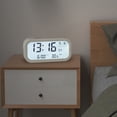 thumbnail image 4 of Scandinavian Style LCD Electronic Clock with 170° Wide Angle Display, Alarm Function, Day Date Temperature Indicator, and Luminous Feature for Desktop or Wall Mounting, 4 of 7