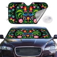 thumbnail image 2 of Kdxio Roosters and Flowers Print Windshield Sun Shade,UV Rays and Sun Heat Protection,Sunshade for Car Windshield,Car Shade Front Windshield -, 2 of 6