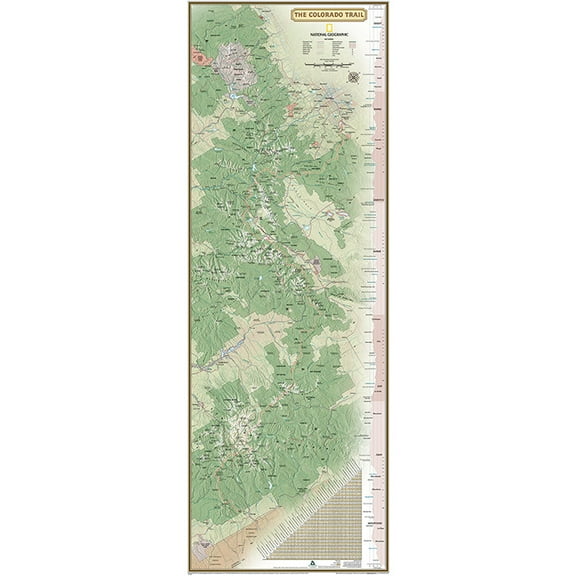 National Geographic Rockies: Maps Colorado Trail - Laminated Colorado Rockies