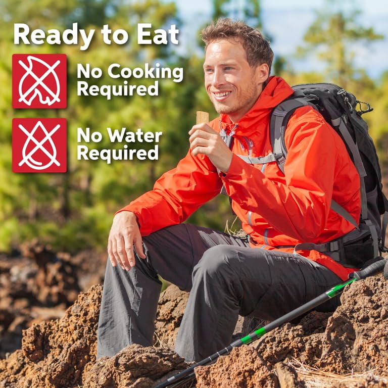 SOS Food Lab Emergency Food Bar - 3600 Calorie Ration (4 Pack Shortbread Cookie) - 3 Day/72 Hour Ready to Eat Supply for Camping, Hiking, Disaster Preparedness - 5 Year Shelf Life Energy Food