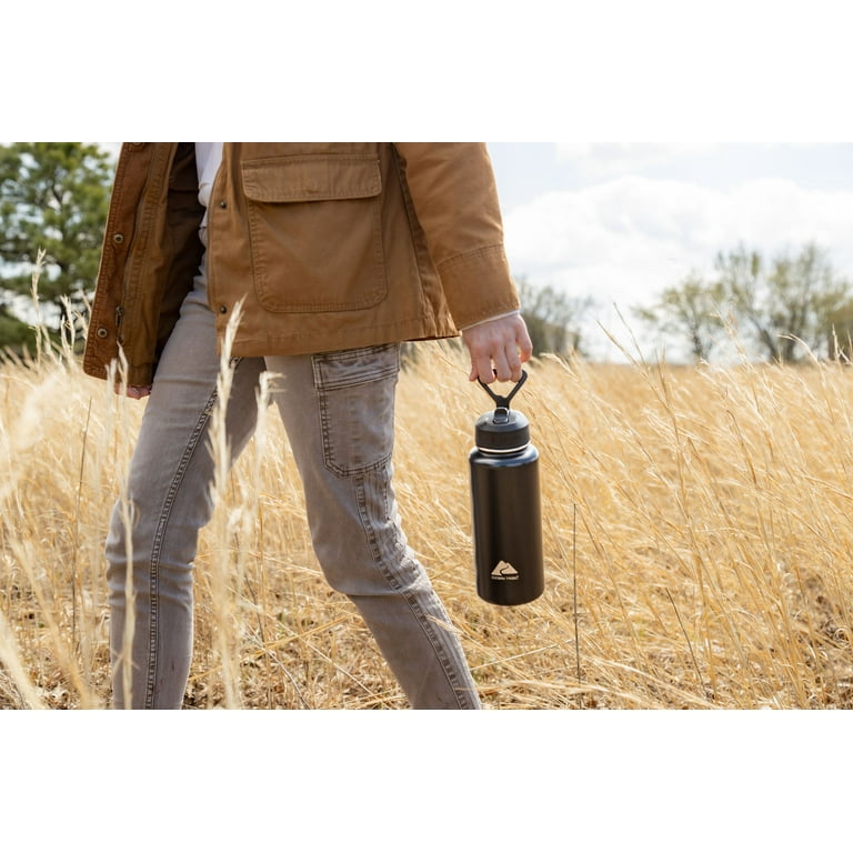 Ozark Trail Stainless Steel Bottle with Flip Straw Lid - Blue - 32 oz