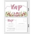 thumbnail image 3 of Inkdotpot RSVP Postcards (Set Of 50) 4"X6" Blank With Mailing Side,RSVP Reply Response Cards For Wedding Floral Script Style Print Return Cards, 3 of 5