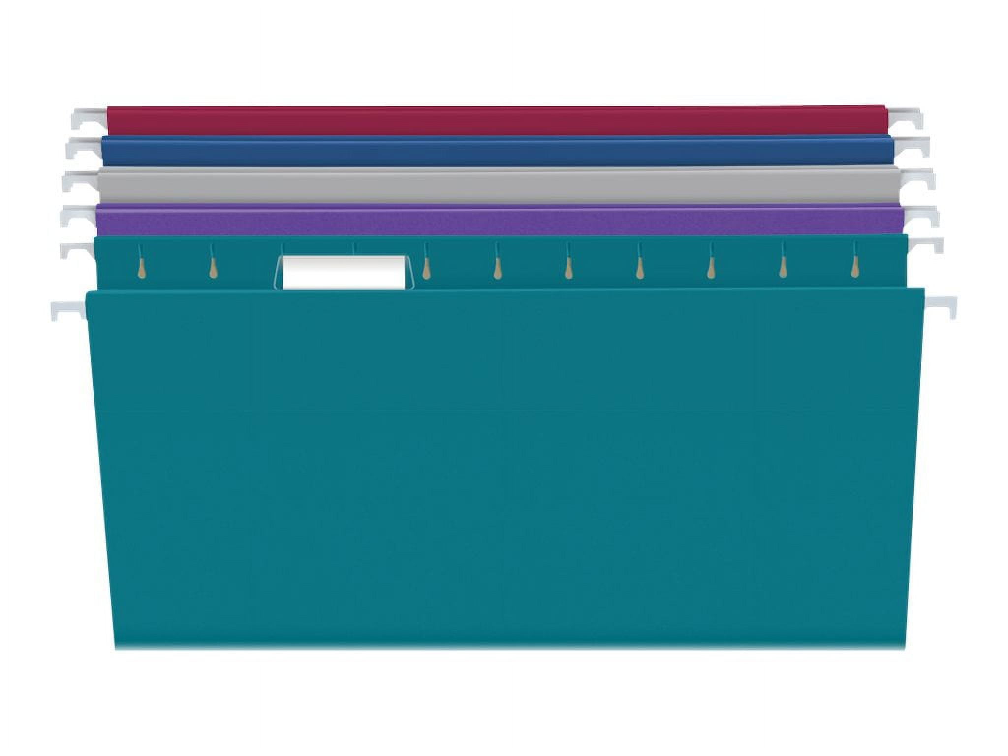 Tops Bus Fms 81667 Letter Size 1-5 Cut Tab Recycled Hanging File Folders, Assorted - Box of 25