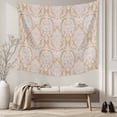 thumbnail image 5 of Orange Boho Large Tapestry for Bedroom Wall Hanging Tapestry,Vintage Mexican Ethnic Floral Southwestern Ceiling Backdrop Tapestries Poster Blanket Wall Decor for Teens Room Living Room 100" x 59", 5 of 8