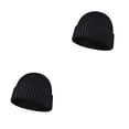 thumbnail image 2 of Sonducket Gorro para adultos, gorros gruesos para adultos, gorros artesanales de punto, gorros para el invierno gris carbón 2Conjunto, 2 of 6