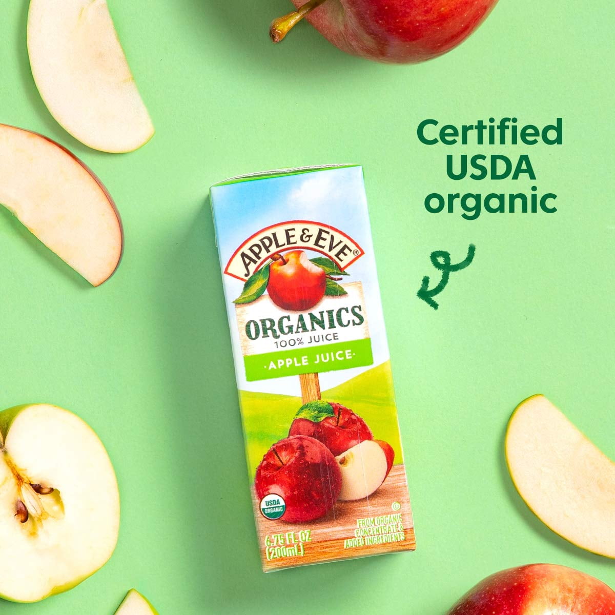 Apple & Eve Sesame Street Organics, Big Bird’s Apple Juice, 5 Count, Pack of 8