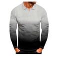 thumbnail image 1 of Camiseta básica de manga larga con cuello vuelto y estampado informal para hombre Pompotops  oipoqjl28349, 1 of 2
