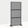 thumbnail image 2 of MAYEERTY 72"x35"x16" Outdoor Privacy Screen with Stand Metal Balcony Decorative Screen,Black, 2 of 10