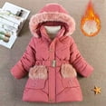 thumbnail image 2 of TBWNWG Girls Down Coat Kids Winter Jacket Warm Quilted Outdoor Windproof Medium Length Jacket for Girls for 5-6 Years, 2 of 4