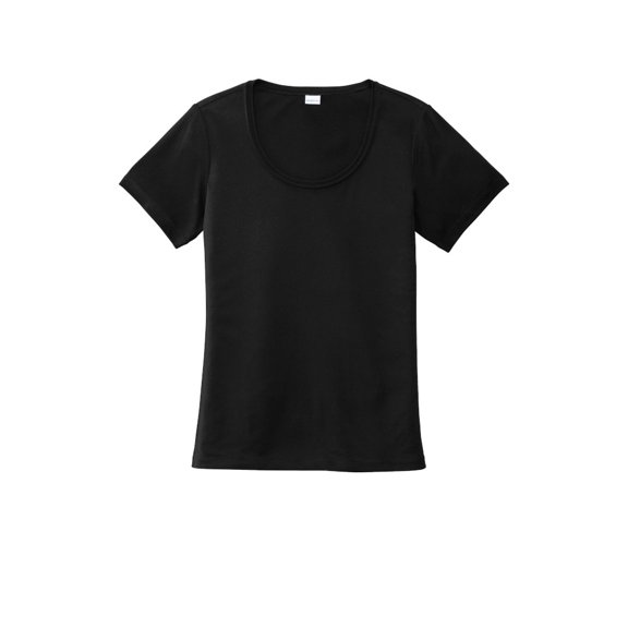 Sport-Tek Ladies Posi-UV Pro Scoop Neck Tee. LST420 L Black