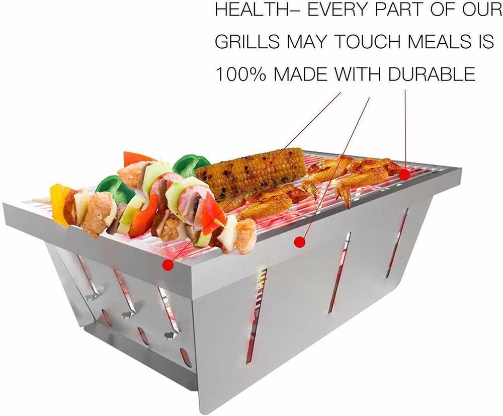 Foldable Barbecue BBQ Grill Charcoal Fire Stove Outdoor Camping Picnic Cooker US