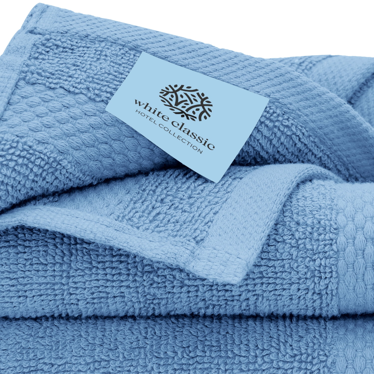 Pinzon Organic Cotton Bath Sheet Towel, Set of 2, Navy – Blue Shopping Bag