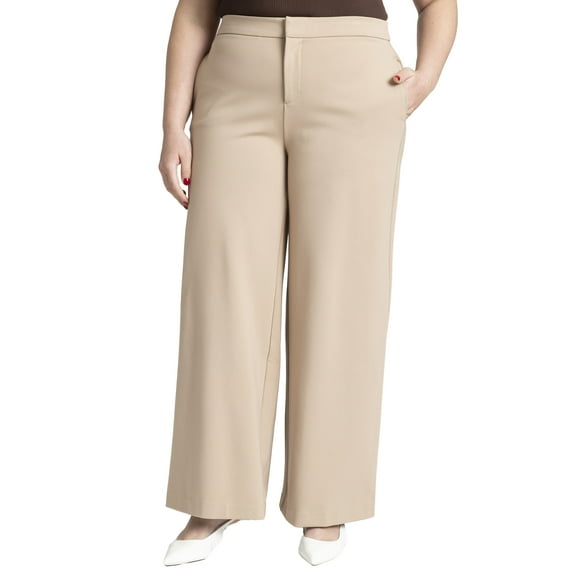 ELOQUII Women's Plus Size The Ultimate Stretch Wide Leg Pant