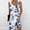 Blue#4, variant on Viikei Womens Dresses for Wedding Guest,Women's Casual Versatile Printed V Neck Casual Sleeveless Suspender Dress White XXL