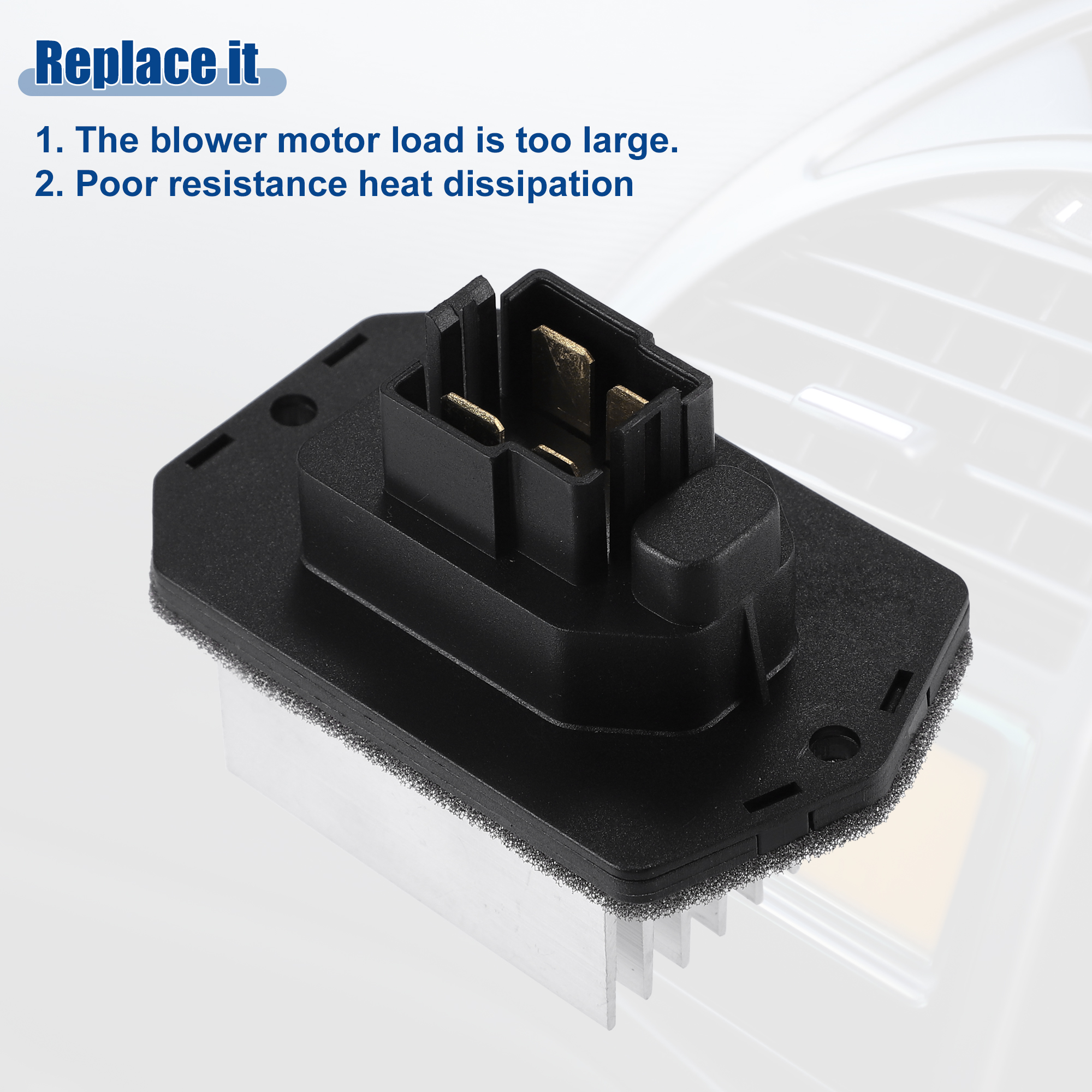 HVAC Blower Motor Resistor Replacement for Land Rover LR3 Base HSE SE 4.0L V6 LR031677 Silver Tone