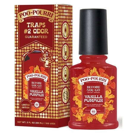 Poo-Pourri Before-You-Go Toilet Spray Vanilla Pumpkin 2oz
