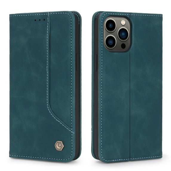 iPhone 13 Mini Case with Card Holder, PU Leather Credit Card Slots Wallet Case Shockproof Protective Phone Cover for iPhone 13 Mini