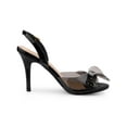 thumbnail image 3 of BLISSFUL STEP Women's Slingback Rhines Open Toe Stiletto Heels Sandals Clear Black 8, 3 of 7