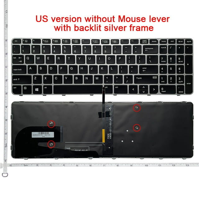 SP/US/RU pour HP EliteBook EliteBook 850 G3 850 G4 755 G3 ZBOOK 15U G3 G4 US Clavier d'Ordinateur Portable Sans Rétroéclairage Anglais US Rétroéclairé