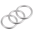 thumbnail image 1 of Unique Bargains Bague Ronde en Acier Inoxydable 316 45 mm ID 6 mm d'Épaisseur, Lot de 3, 1 of 5