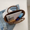 thumbnail image 3 of Bolsas de playa tejidas para mujer, Bolso de piscina de verano de gran capacidad para dama con lindo colgante, 3 of 9