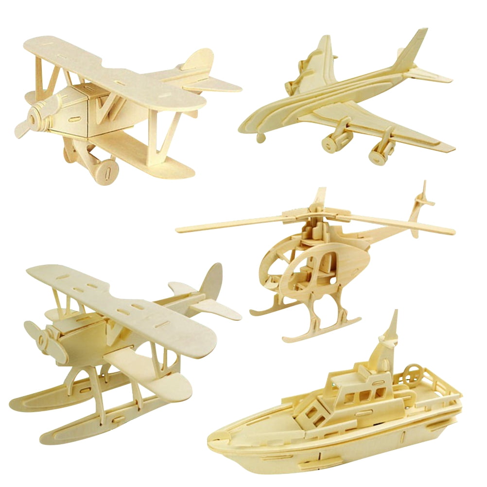 3D Wood Simulation Model DIY Mini Jigsaw Kids/Adults Model Plane 