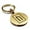 Gold, variant on Stainless Steel Elder Futhark Uruz Rune Round Medallion Keychain Circle Ring