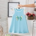 thumbnail image 4 of IFNWSV Girls Sundress Sleeveless Round Neck Fashion Bow Print A Line Casual Summer Tank Dress Blue 7-8 Years, 4 of 4