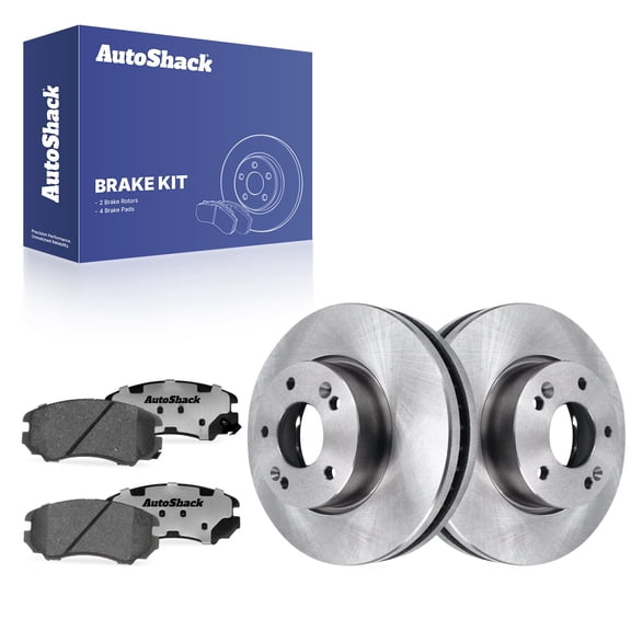 AutoShack Front Vented Brake Rotors   Ceramic Pads 6-PC Brake Kit Replacement for 2005-2010 Hyundai Sonata 2012-2013 Kia Soul 2006-2010 Kia Optima 2005-2009 Hyundai Tucson 11.02" (280 mm)