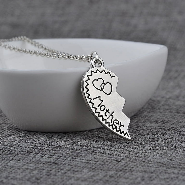 Gifts for Daughter Mom 2pcs Mother Daughter Split Broken Heart