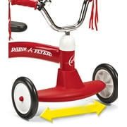 Open Box Radio Flyer Scoot About Ride-On Tricycle for Toddlers Ages 1-3 Years, Red Steel Frame