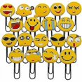 thumbnail image 1 of Emoticon-shaped Pages - With Paperclips, For Children, Girls, Boys, Students 20 Pieces., 1 of 5