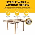 thumbnail image 4 of Texas Star Vintage Table Cloths for 6 Foot Rectangle Tables, Brown Retro Art Red Berry Farmhouse Patio Waterproof Elastic Fitted Tablecloths, Washable Rectangular Table Cover for Camping, 4 of 8