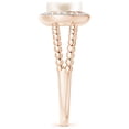 thumbnail image 3 of ANGARA Freshwater Cultured Pearl Ring with Beaded Split Shank in 14K Rose Gold for Women | June Birthstone, Birthday, Anniversary, Jewelry Gift for Women | Pearl Ring, 3 of 8