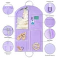thumbnail image 6 of Kendall Country Dance Garment Bag Costume Organizer for Dancers, Beauty Pageants, Sports, Gymnasts, Figure Skaters, Travel and more - Lavender Purple 40 inch Long, 6 of 7