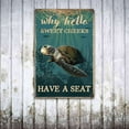 thumbnail image 4 of Sea Turtle How Hello Sweet Cheeks Vertical Poster, Funny Turtle Poster Art, Bathroom Wall Decor,Vintage Metal Tin Sign Wall Art Pub Bar Gifts 8x12inch, 4 of 5