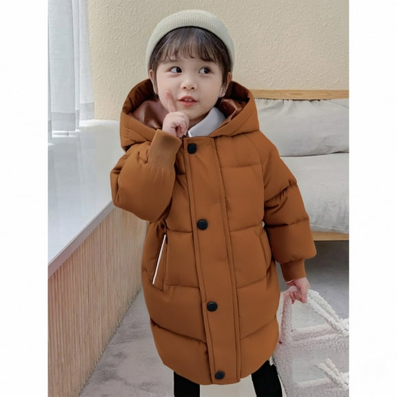 Winter Coats for Boys,Boys Puffer Coat Mid-Length with Hooded Warm Windproof Fashion Kids Warm Clothes Boys Winter Coat Size 7-8 Years
