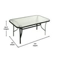 thumbnail image 5 of Flash Furniture 7-Piece Contemporary Aluminum Dining Furniture Sets Brown, 5 of 10