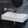 thumbnail image 3 of Claire 30" Rectangle Wall-Mount Bathroom Sink with 8" Widespread Holes, 3 of 12