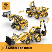Engino Creative Builder- Backhoe Loader- 3-in-1, STEM Toys for Kids 6+