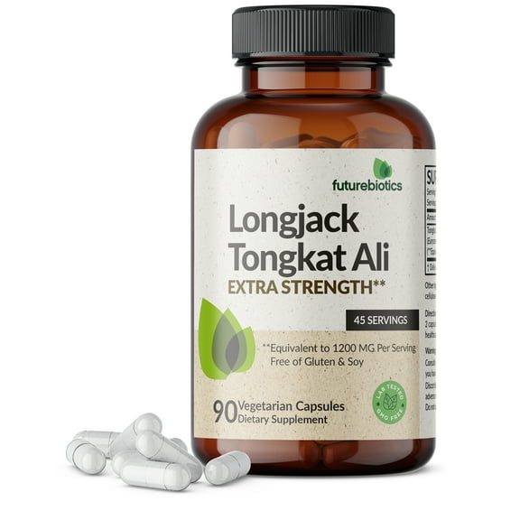 Futurebiotics Longjack Tongkat Ali Extra Strength Energy & Stamina Support - Non-GMO, 90 Vegetarian Capsule