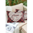 thumbnail image 6 of Inspiration Quotes with Love Heart Outdoor Pillow Covers Set of 2, Decorative Waterproof Throw Pillow Case, Black Red Buffalo Lattice Cotton Linen Soft Cozy Cushion Pillowcases, 6 of 6